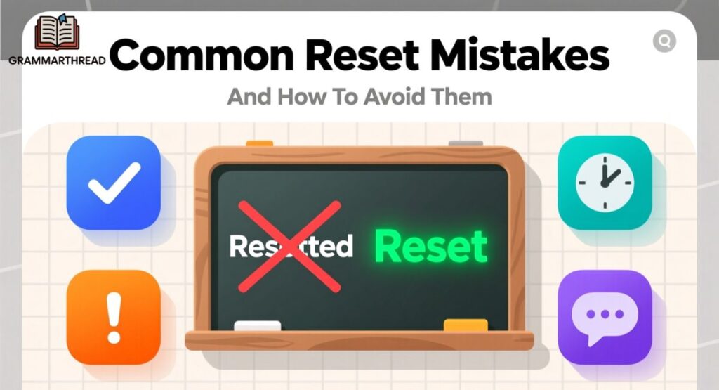 Common Grammar Mistakes with “Reset” and How to Avoid Them