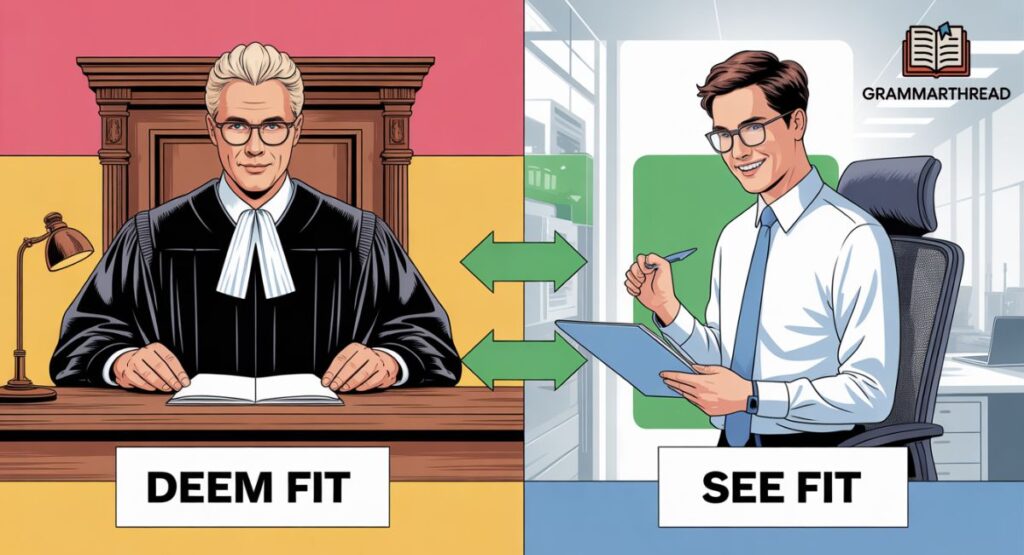 "Deem Fit" vs. "See Fit": What's the Difference?