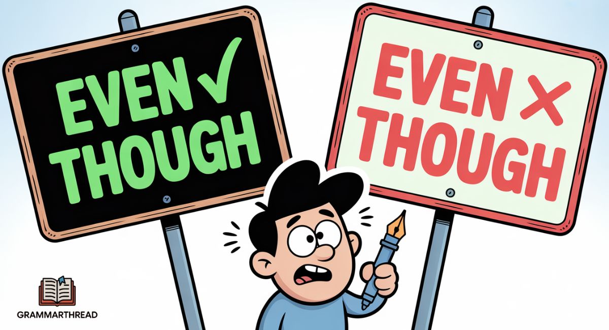 Even though or Eventhough? Correct Phrase Usage