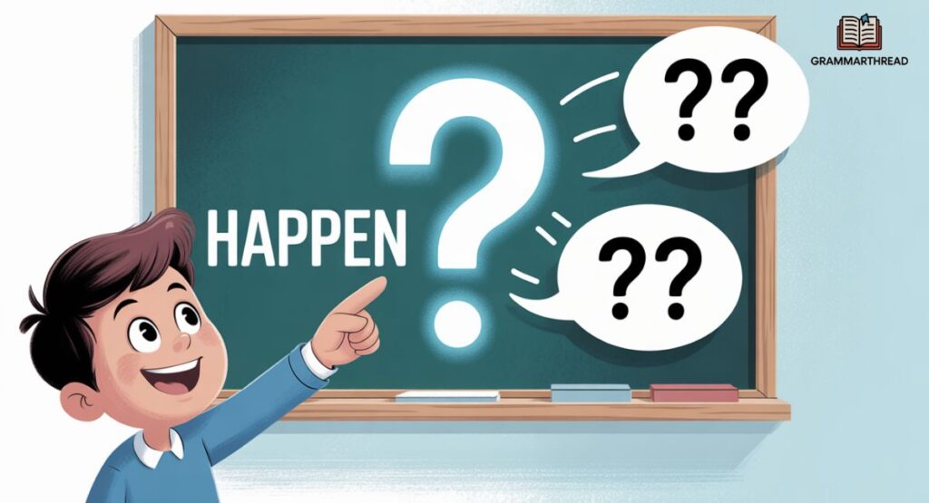 The Right Way to Ask Questions Using "Happen"
