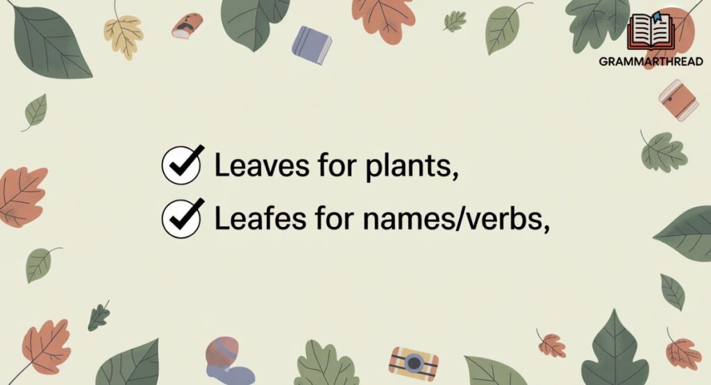 Tips to Avoid Confusing Leafs and Leaves