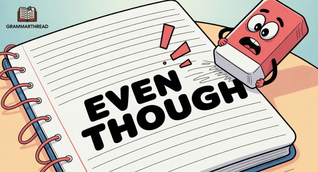 Why “Eventhough” Is Always Incorrect